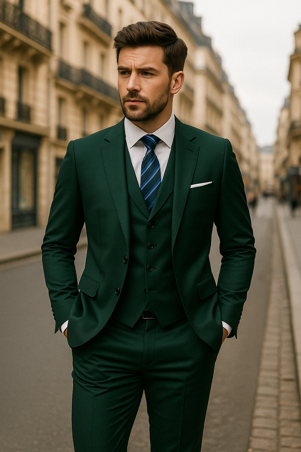Neïl | Costume Uomo Aggiustato Tre Pezzi – Stile Distinto