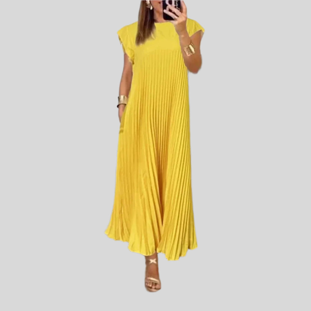 Léna | Robe Plissée Fluide Au Tombé Élégant