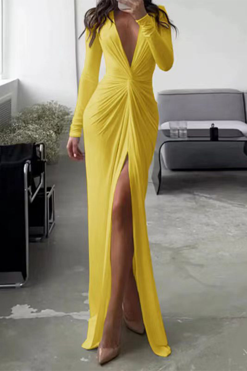 Lila | Split Evening Dress – Assumed Elegance