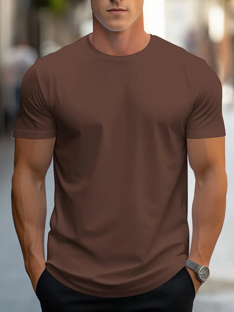 Ewen | T-shirt Ajusté Col Rond Manches Courtes