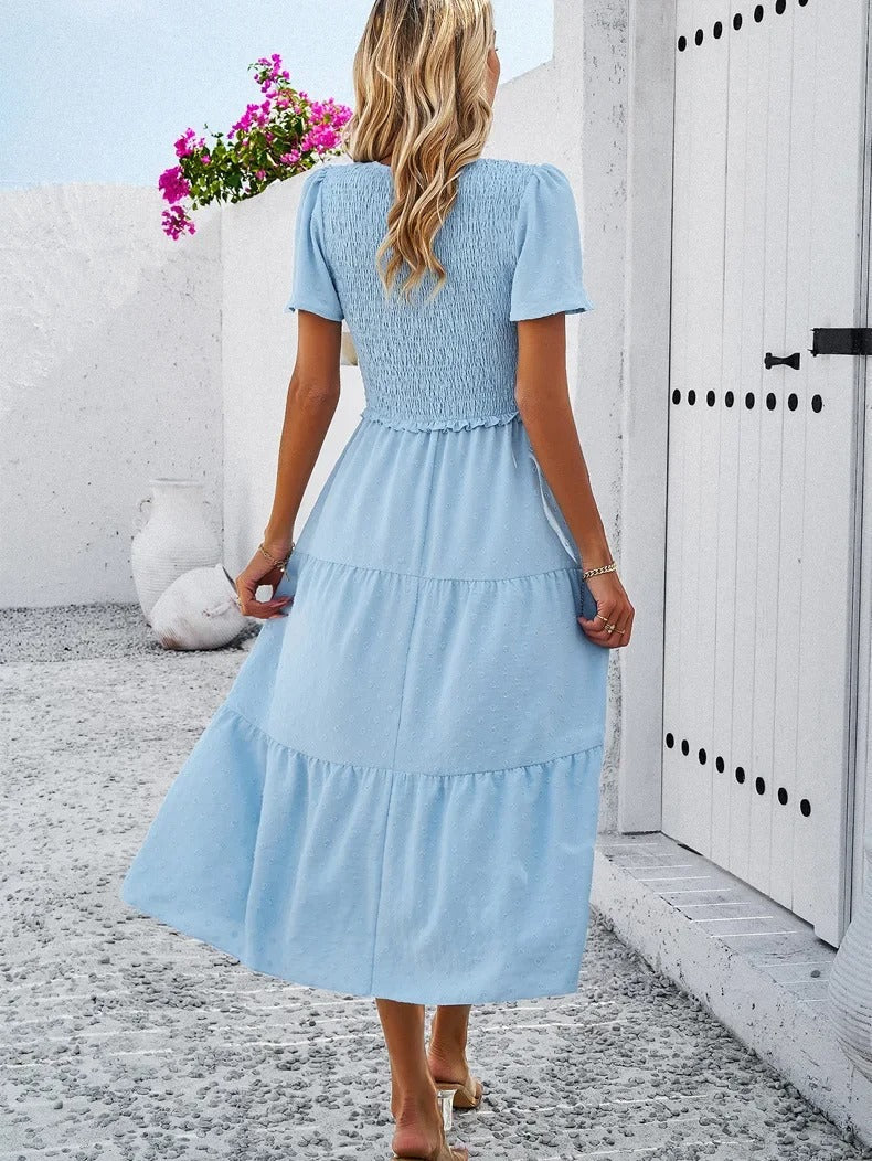 Sophie | Chic Bohemian Dress with Short Sleeves