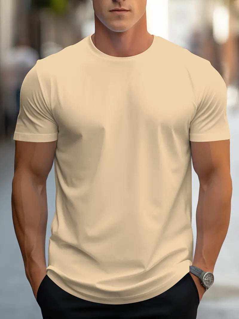 Ewen | T-shirt Ajusté Col Rond Manches Courtes