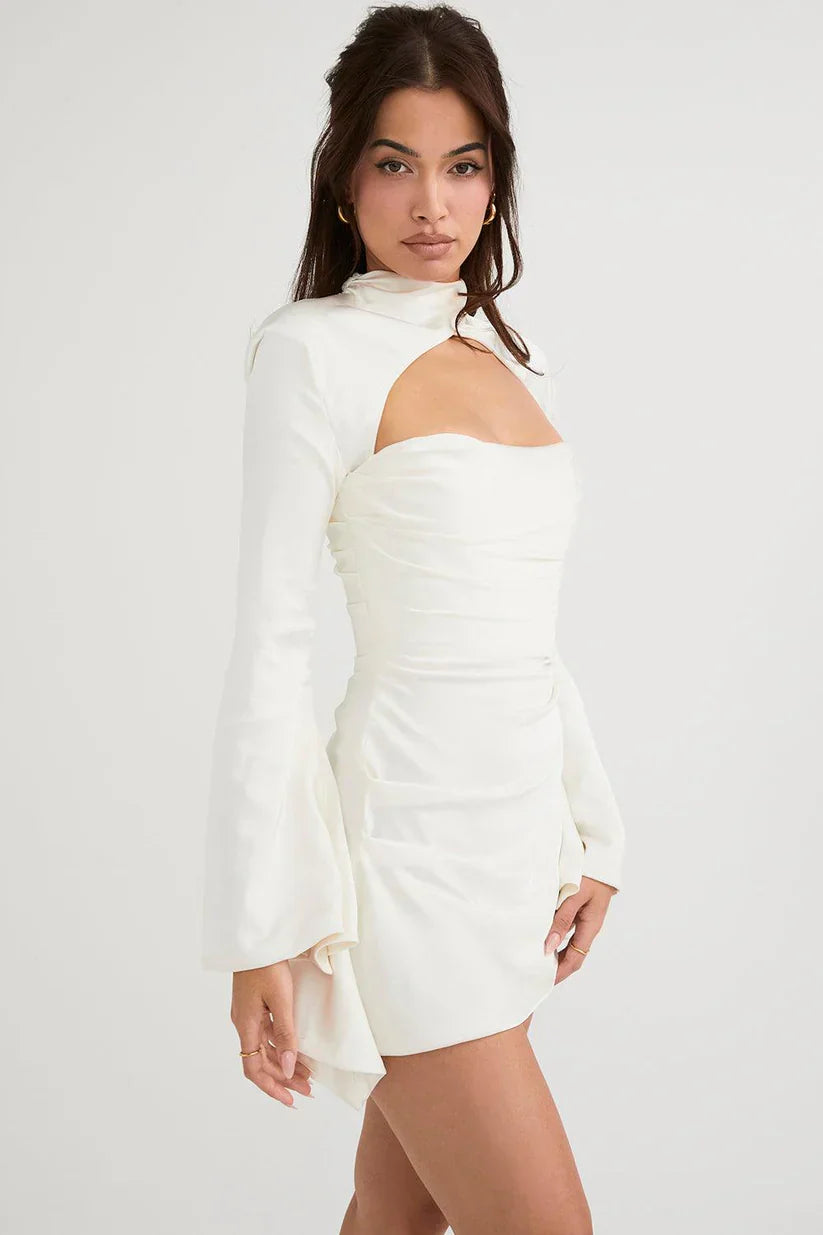 Paulette | Cocktail Dress With Cutout and Long Sleeves