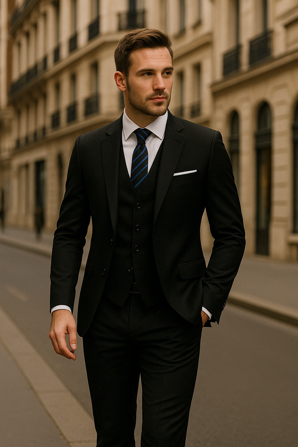 Neïl | Costume Uomo Aggiustato Tre Pezzi – Stile Distinto