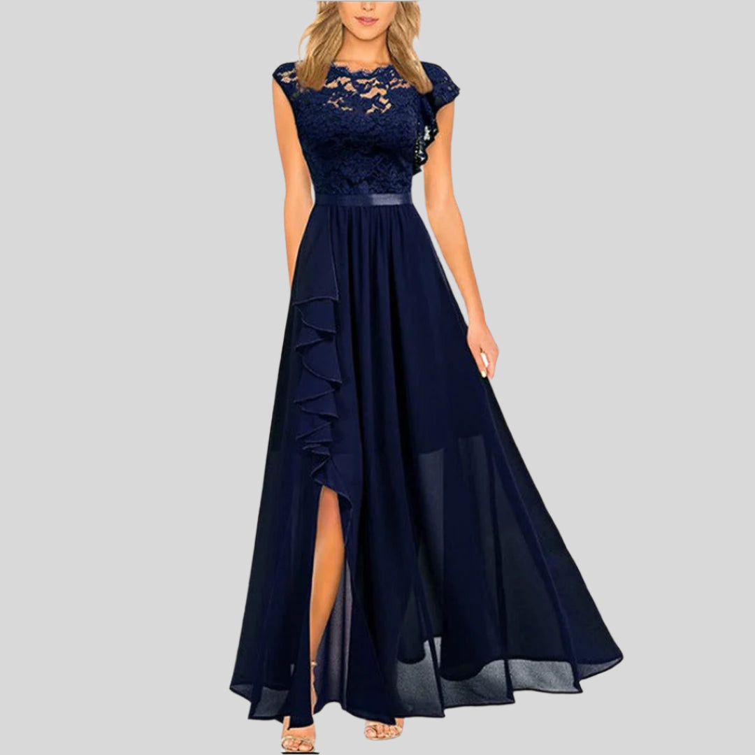 Gwenaëlle | Elegant Lang Kjole Uten Ermer