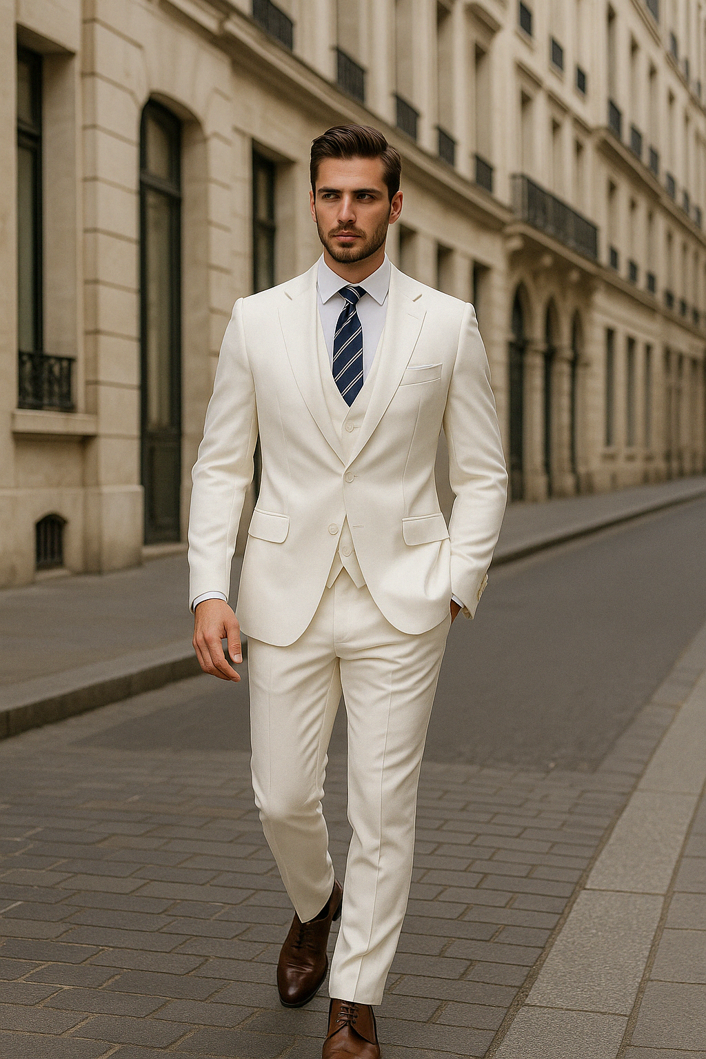 Neïl | Costume Uomo Aggiustato Tre Pezzi – Stile Distinto