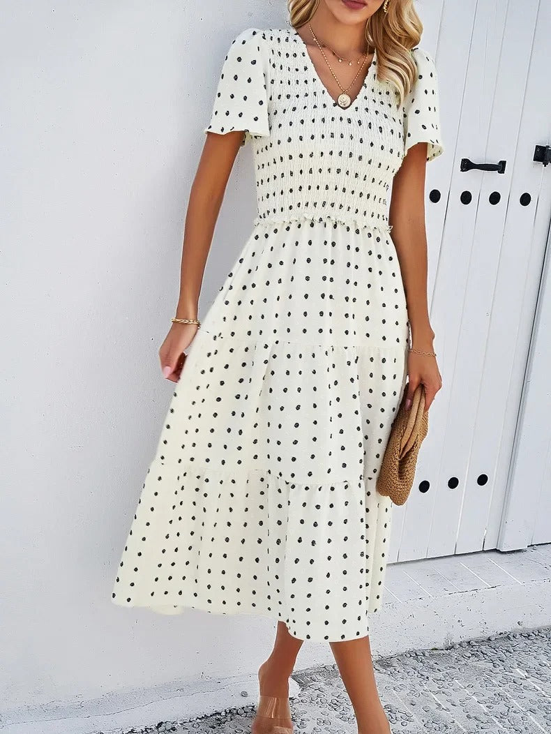 Sophie | Chic Bohemian Dress with Short Sleeves