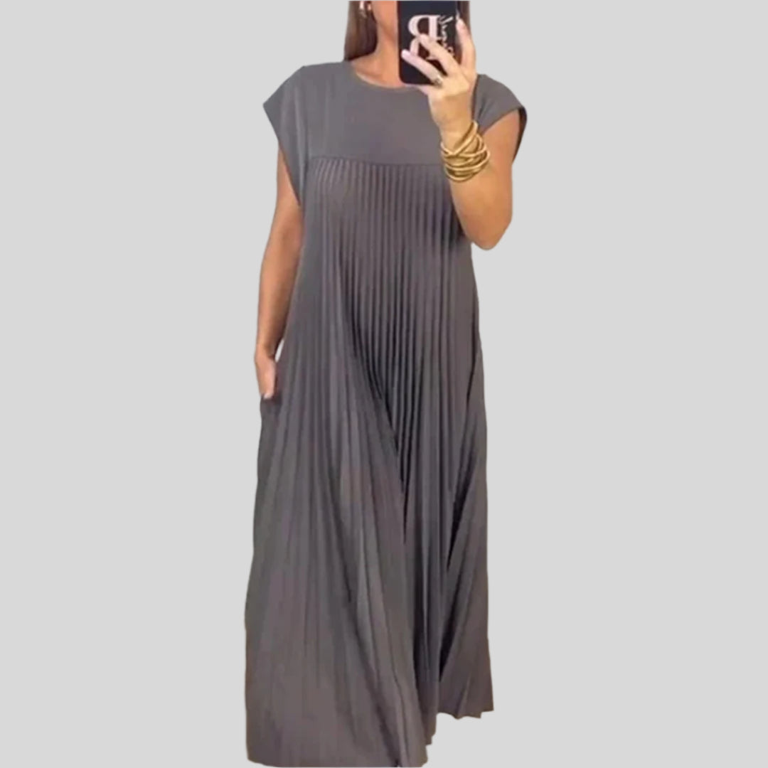 Léna | Robe Plissée Fluide Au Tombé Élégant