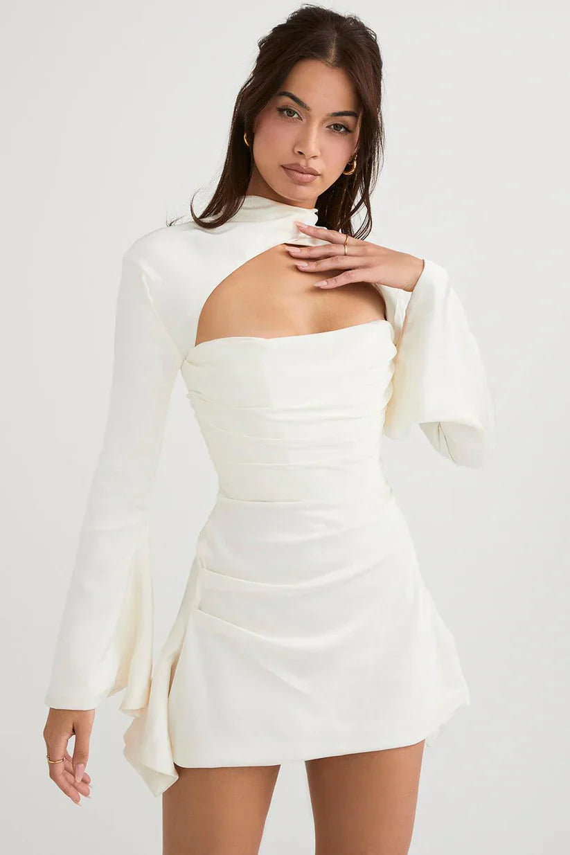 Paulette | Cocktail Dress With Cutout and Long Sleeves