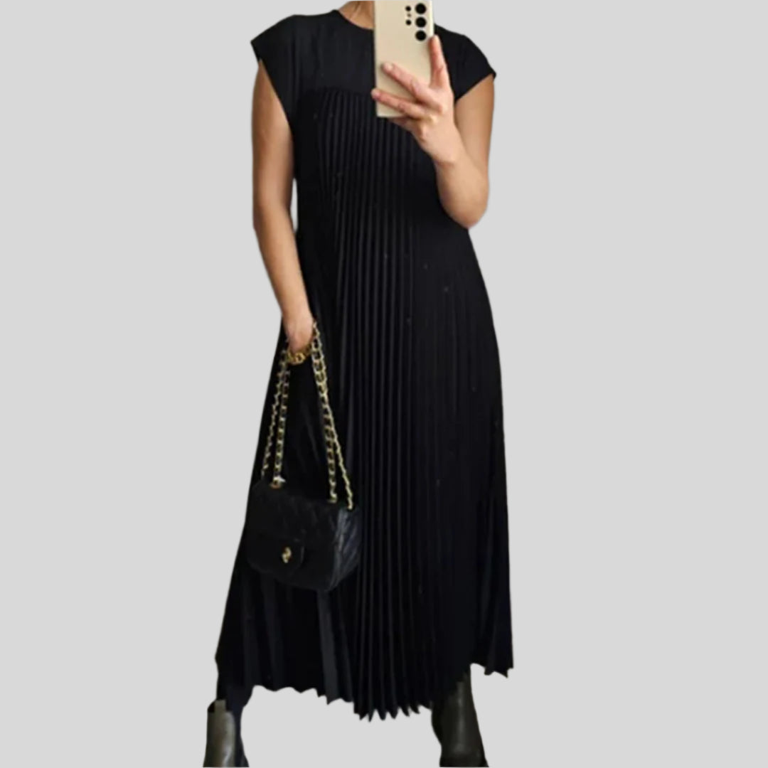 Léna | Robe Plissée Fluide Au Tombé Élégant