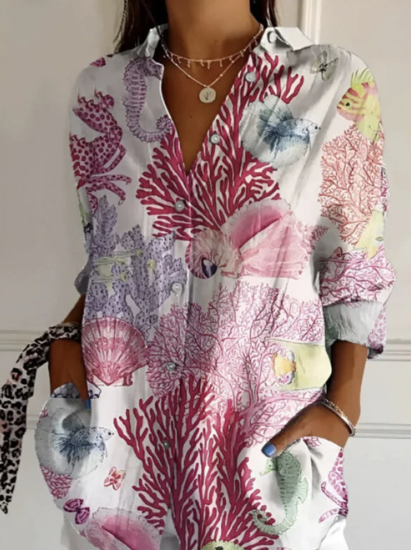 Camille|Blusa Leggera Dallo Stile Artistico e Fluido