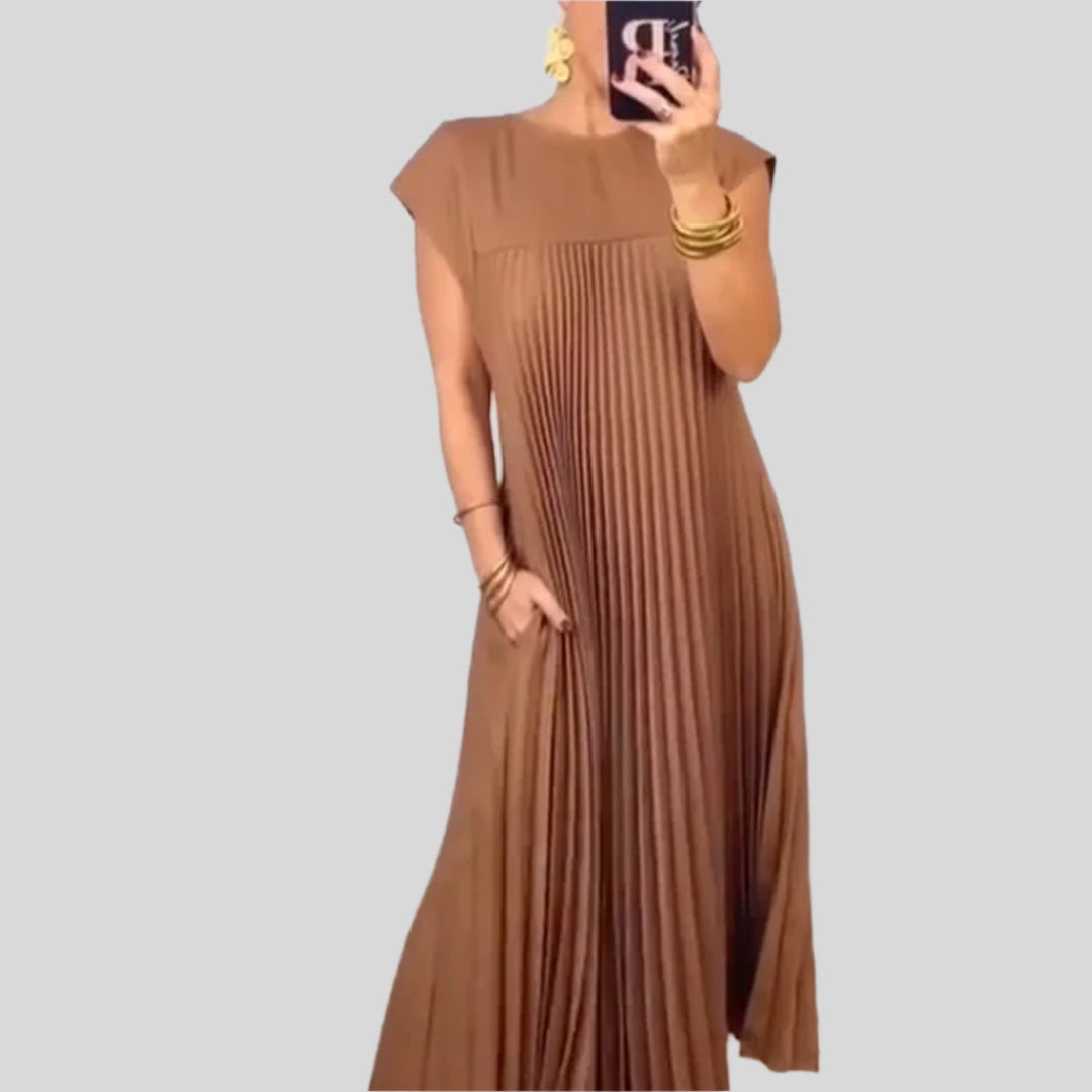 Léna | Robe Plissée Fluide Au Tombé Élégant
