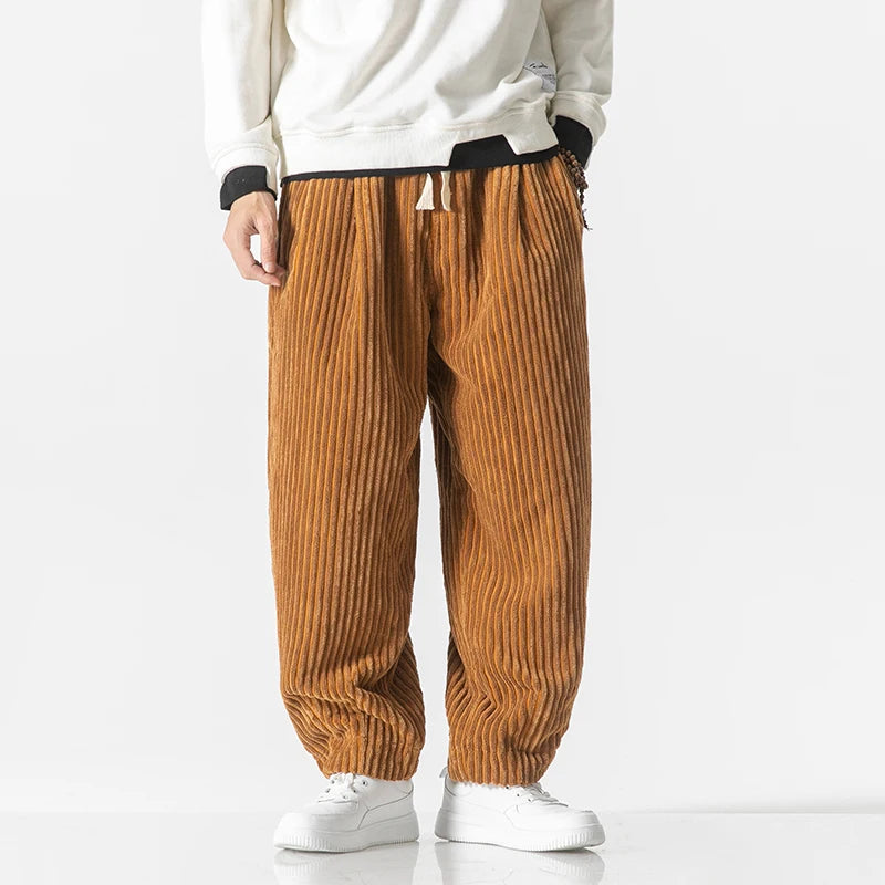 Théo | Pantaloni Giapponesi in Tessuto a Coste
