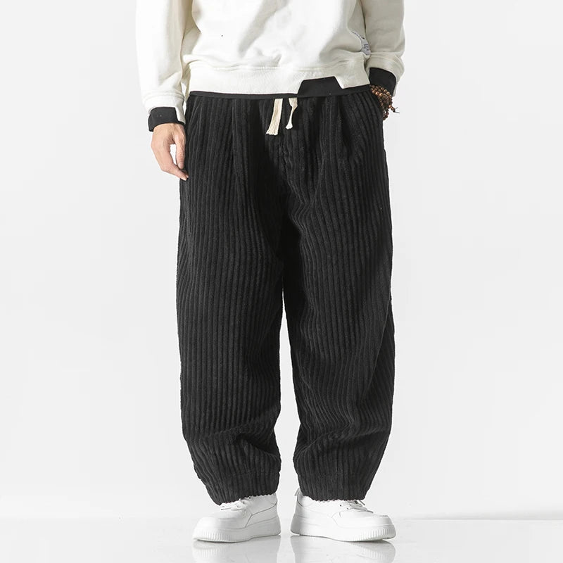 Théo | Pantaloni Giapponesi in Tessuto a Coste