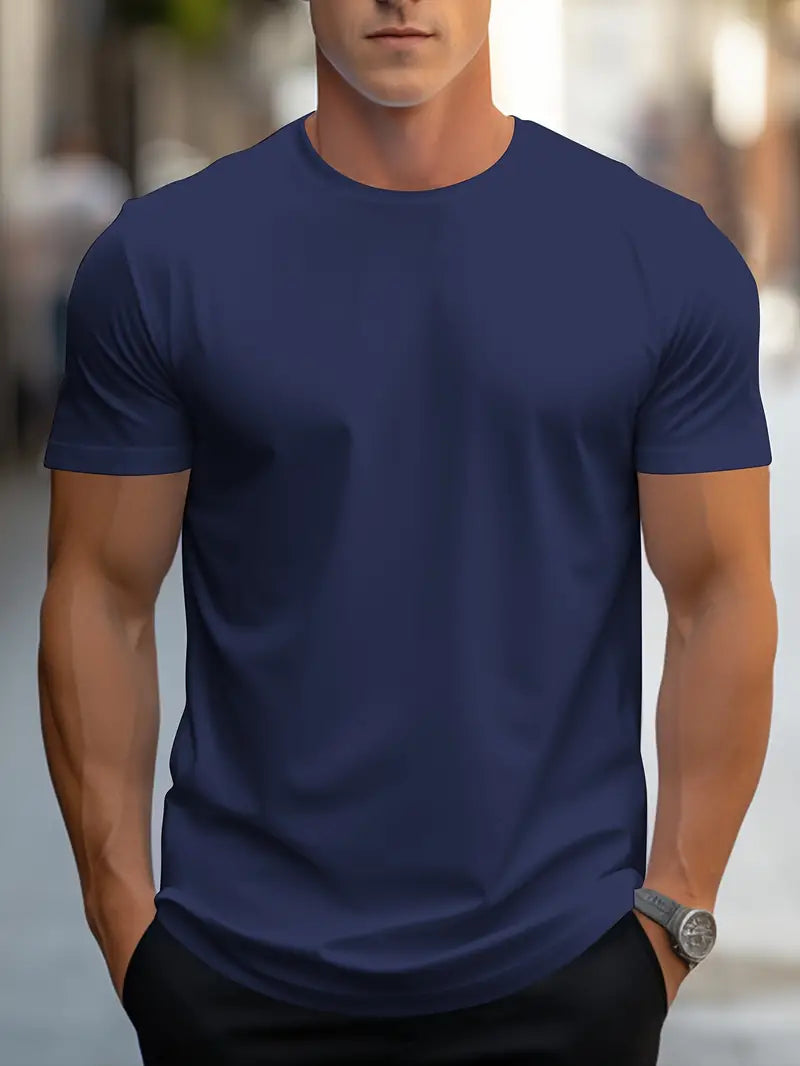 Ewen | T-shirt Ajusté Col Rond Manches Courtes