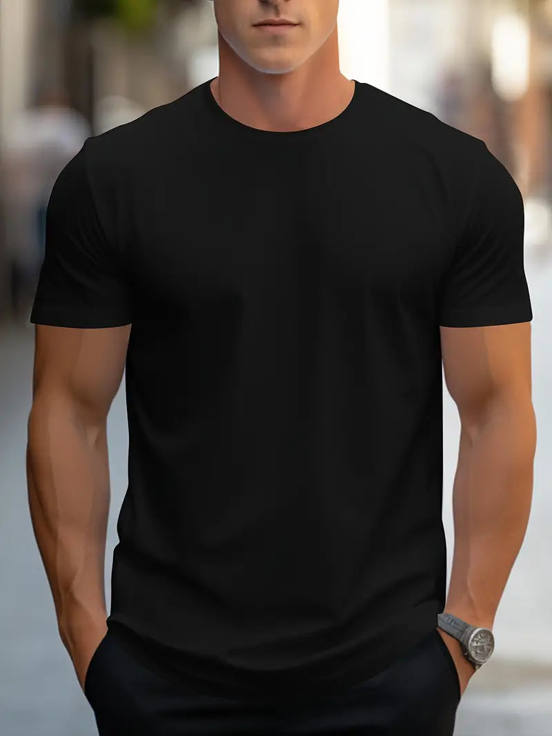 Ewen | T-shirt Ajusté Col Rond Manches Courtes