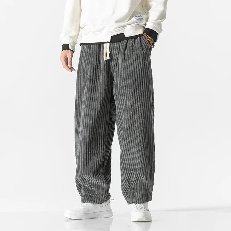 Théo | Pantaloni Giapponesi in Tessuto a Coste