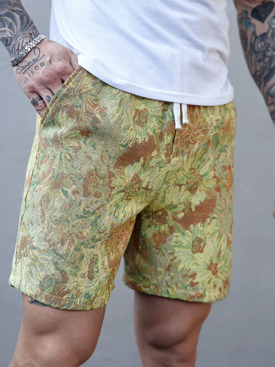 Thomas|Stil Floral Scurt Vară Bărbați Confortabil