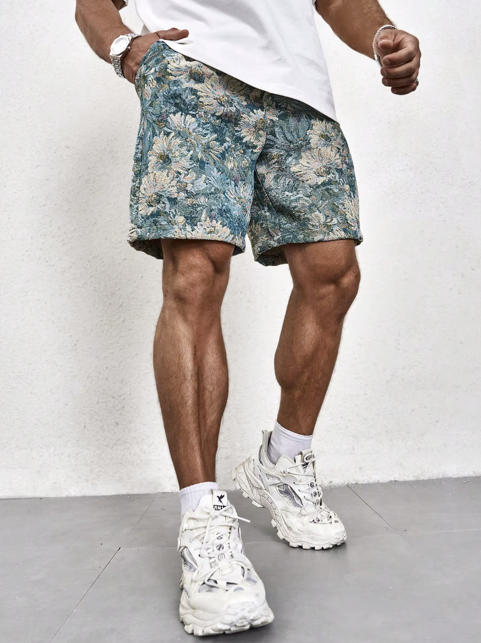 Thomas|Stil Floral Scurt Vară Bărbați Confortabil