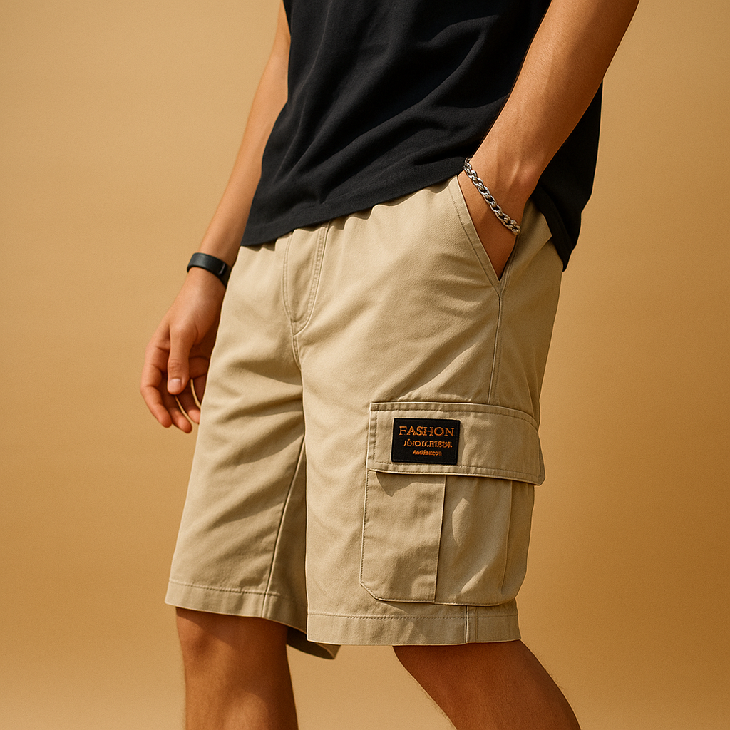 Blaise | Kurze Cargo-Hose für Herren mit praktischen Seitentaschen 