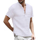 Félix | Camicia Casual con Collo Aperto e Maniche Corte 