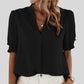 Deborah | Elegant Bluse med Rynkede Ermer 