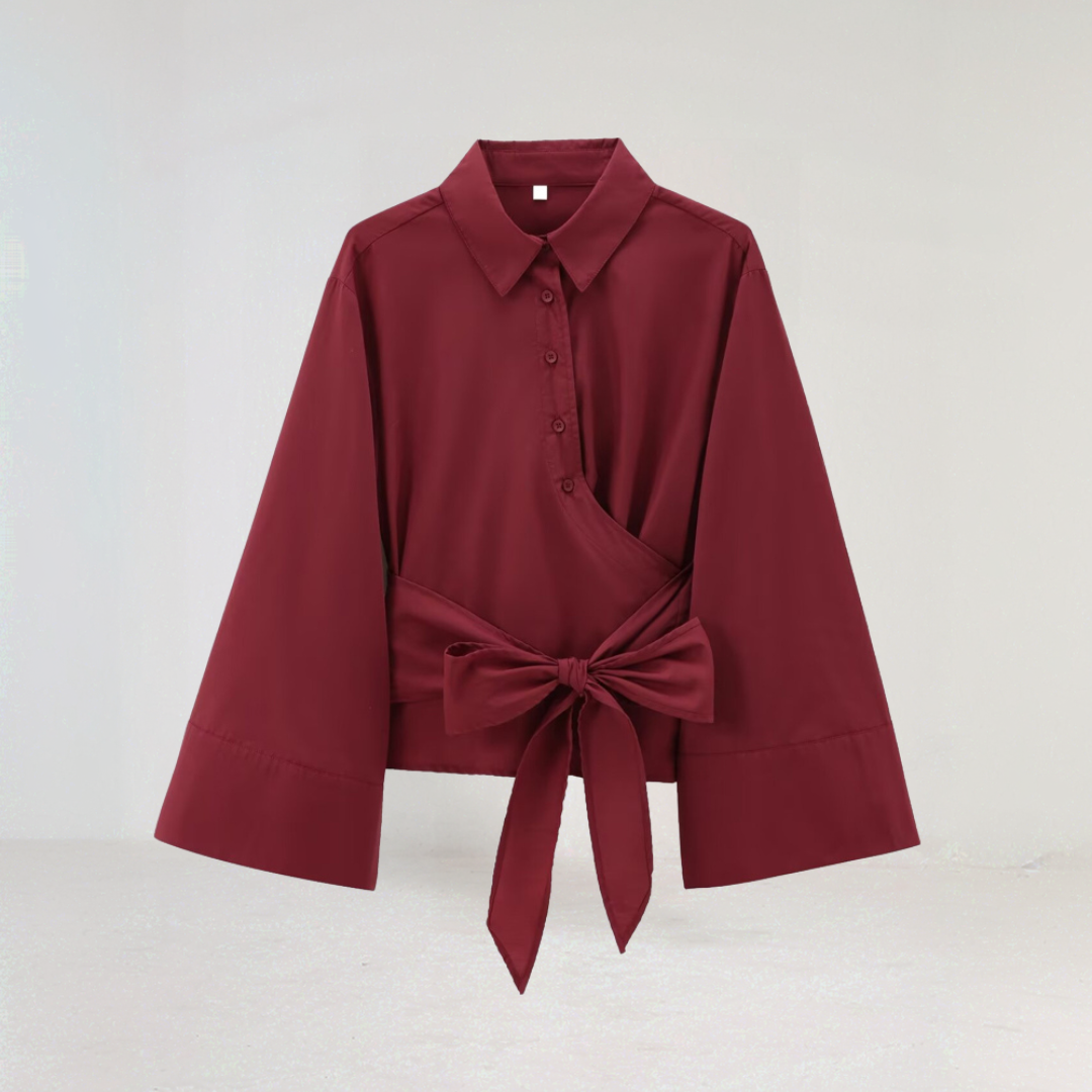 Elise | Camisa Cruzada de Verano – Elegancia Ligera y Corte Femenino 