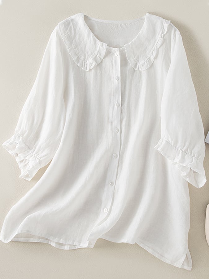 Maddy | Bluse til kvinder med knapper – Blød og flydende look 