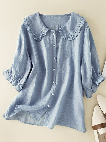 Maddy | Bluse til kvinder med knapper – Blød og flydende look 
