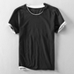 Φάμπιο | T-shirt με Στρογγυλή Λαιμόκοψη και Μανίκια με Εμφανή Ράμματα 