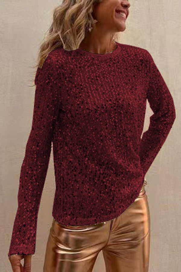 Maylis | Elegancka bluzka z cekinami 