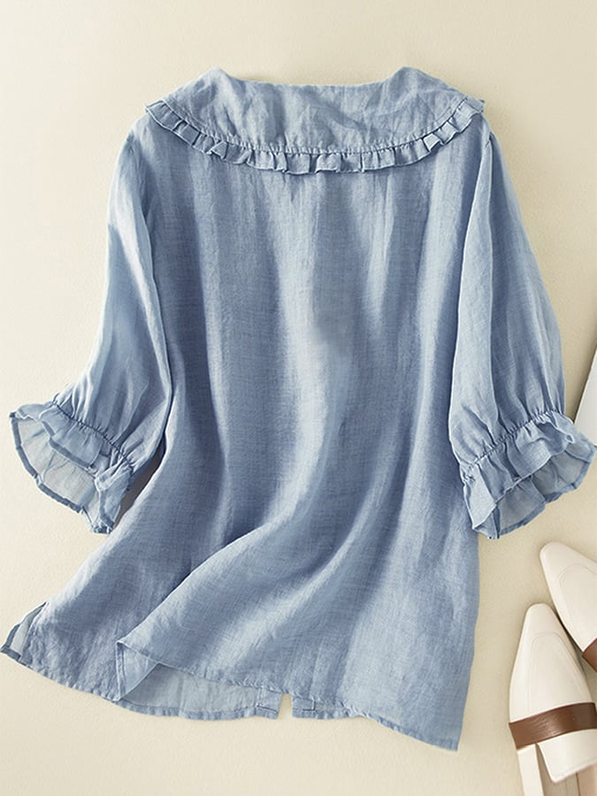 Maddy | Bluse til kvinder med knapper – Blød og flydende look 