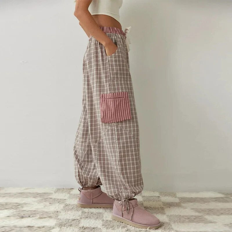 Lucienne | Pigiama Confortevole & Stile a Quadri Contrastati 