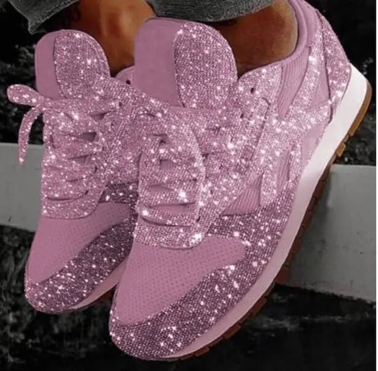 Wiam-Rosa | Scarpe Casual Brillanti – Stile Quotidiano E Tocco Scintillante 