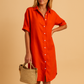 Héloïse | Rochie Camisă Lungă cu Mâneci Scurte 