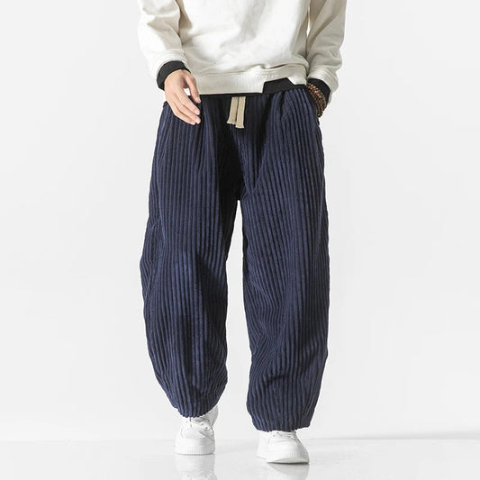 Théo | Pantaloni Giapponesi in Tessuto a Coste 