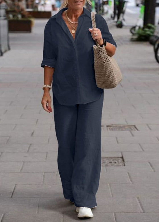 Léana | Elegantní uvolněný outfit – Čisté linie a zaručený komfort 