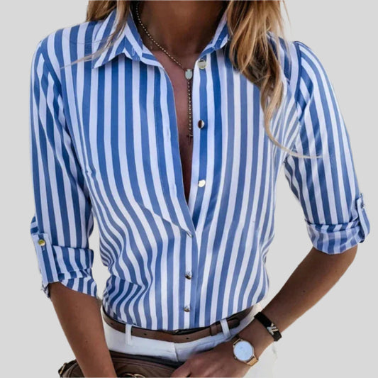 Slimane | Chic und leichte gestreifte Hemd 