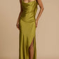 Josiane | Long Fluid Dress – Slit and Feminine Look 
