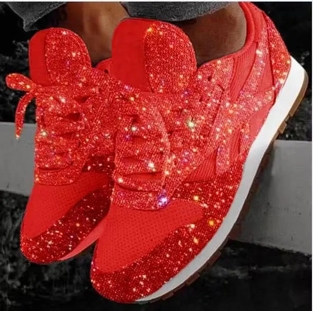 Wiam-Pink | Shiny Casual Shoes – Everyday Style with a Sparkling Touch 