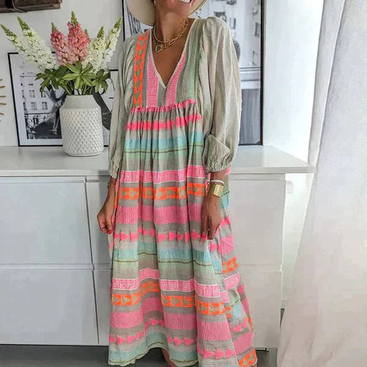 Yamina | Rentomallinen Mekko Naisille – Kesäinen Ilme Ja Luonnollinen Eleganssi 
