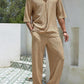Bakary | Set Trend Blouse met Korte Mouwen en Vloeiende Broek 