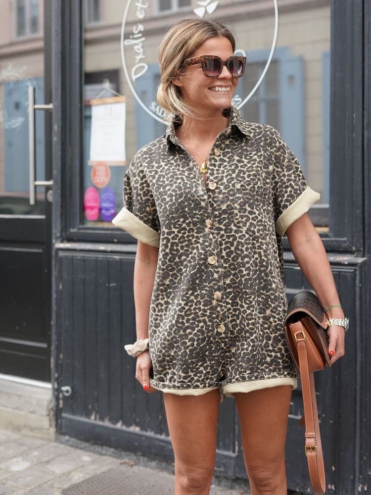 Annie | Leopard Print Summer Jumpsuit – Audacity and Lightness 