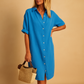 Héloïse | Rochie Camisă Lungă cu Mâneci Scurte 