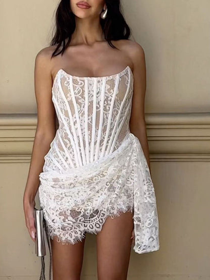 Solange | Korsett Kleid mit tailliertem Schnitt ohne Ärmel – Natürlicher Charme 
