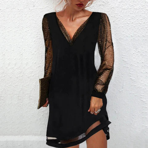 Aurore | Abito Da Sera Midi – Effetto Pizzo E Brillantezza Discreta 