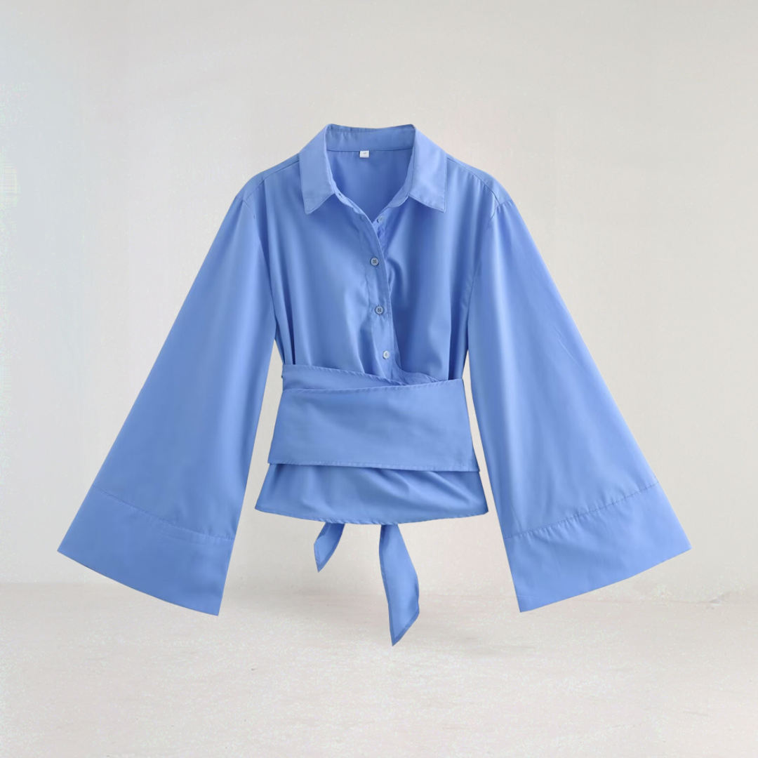 Elise | Camisa Cruzada de Verano – Elegancia Ligera y Corte Femenino 