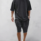 Adrien|Conjunto de camiseta oversize y pantalones cortos para un look cómodo y estiloso 