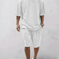 Adrien|Conjunto de camiseta oversize y pantalones cortos para un look cómodo y estiloso 