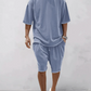 Adrien|Conjunto de camiseta oversize y pantalones cortos para un look cómodo y estiloso 